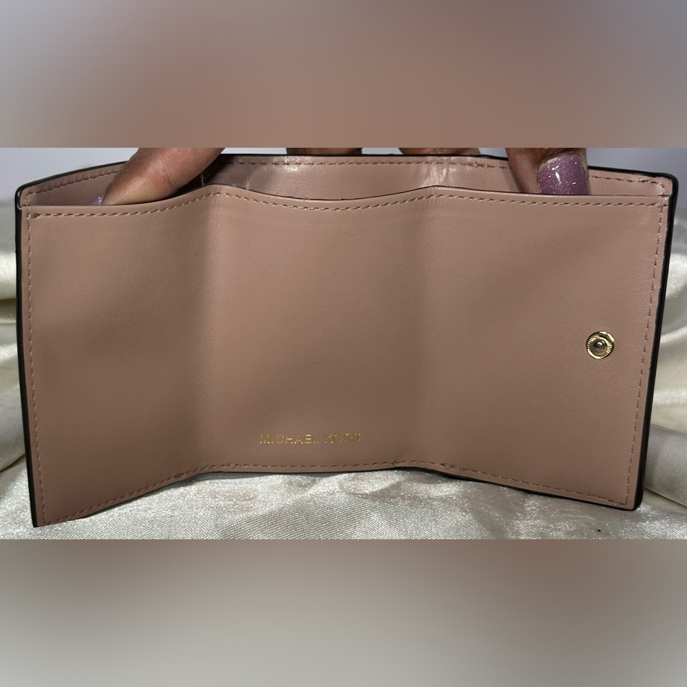 Michael Kors Jet Set Charm Brown/Gold Envelope Tri-Fold Wallet, - Picture 6 of 9